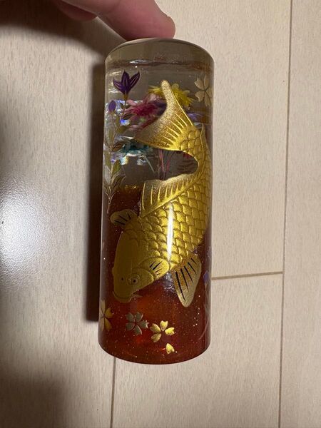 特注 水中花 ショートシフトノブ 招福 藤 桜富士 鯉 花火 和柄110mm/直径41mm