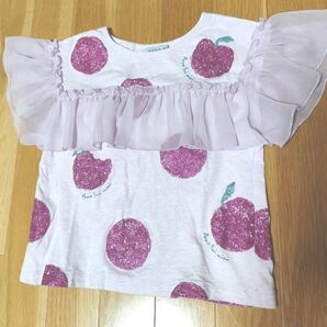 お値下げ!ANNA SUI mini りんご柄フリルTシャツ 120