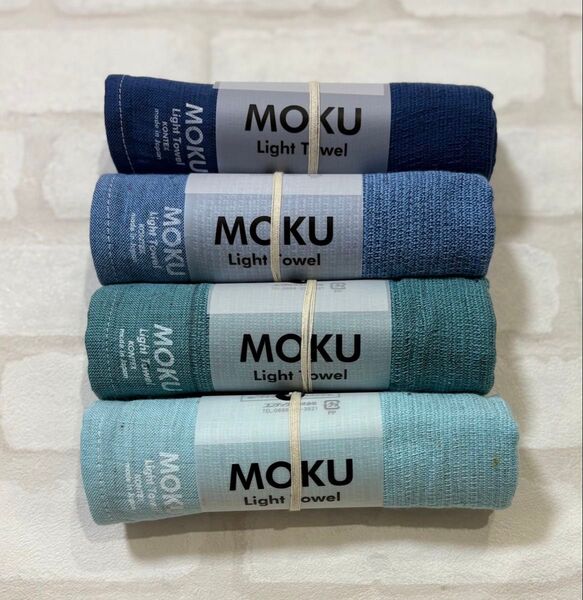MOKU モク タオル フェイスタオル 今治 コンテックス 4本セット ブルー
