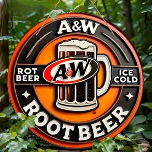 A&W ルートビア ⑯ Root Beer 木製看板 アメリカン雑貨 エンダー