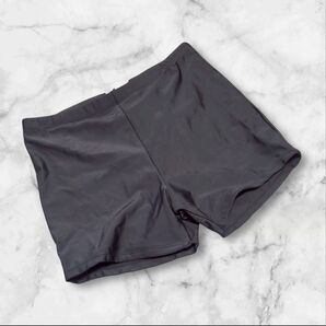 未使用♪【ヴィンテージ】(160)キッズ タグ付き スイムウェア 無地 ブラック 男の子 スイムパンツ
