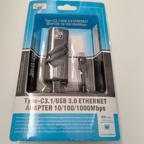 未使用 有線LANアダプタ Type-C3.1 USB 3.0 高速互換