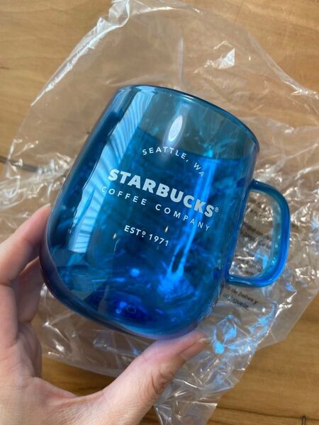 スターバックス STARBUCKS 耐熱グラスマグブルー355ml