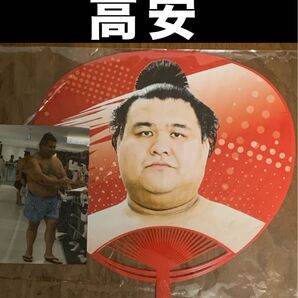大相撲 ★ 高安 ★ 応援うちわ<未使用品>& おまけ生写真付き