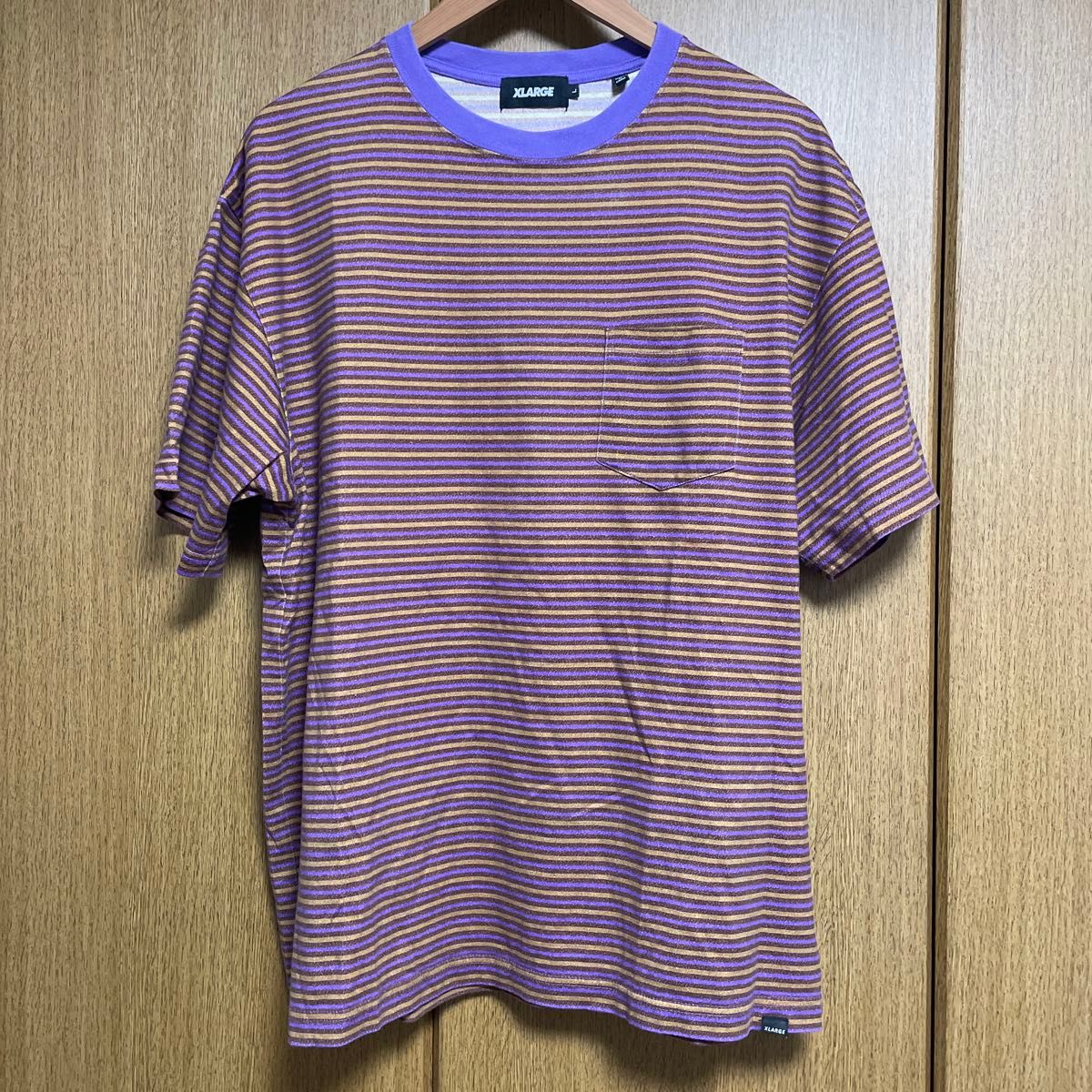 XLARGE ボーダーTシャツ パープル
