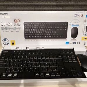 ELECOM カチャカチャしない静音キーボード&マウス TK-FDM110SKMBK エレコム キーボード マウス セット