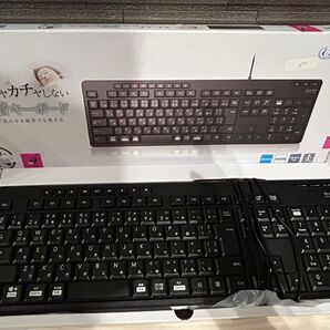 ELECOM 静音キーボード TK-FDM114SKBK ブラック 有線 サイレントキーボード