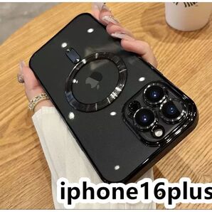 iphone16plusケース 無線 磁気 ワイヤレス充電 ブラック3