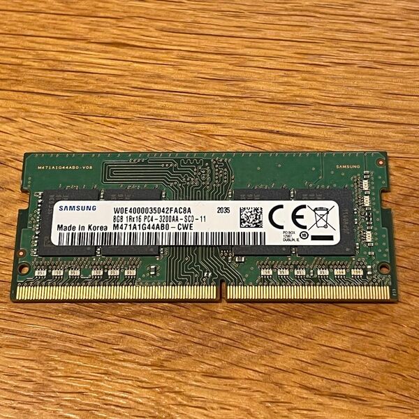 SAMSUNG DDR4 8GB SODIMM メモリPC4-3200AA