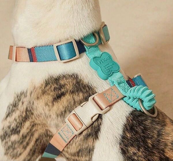 【新品未使用】犬用ハーネス Lサイズ 中型犬~大型犬向け おしゃれカラー