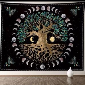 新品 月と生命の木 タペストリー タロットクロス 壁紙 壁掛け タロットカード テーブルクロス 壁掛け 壁紙
