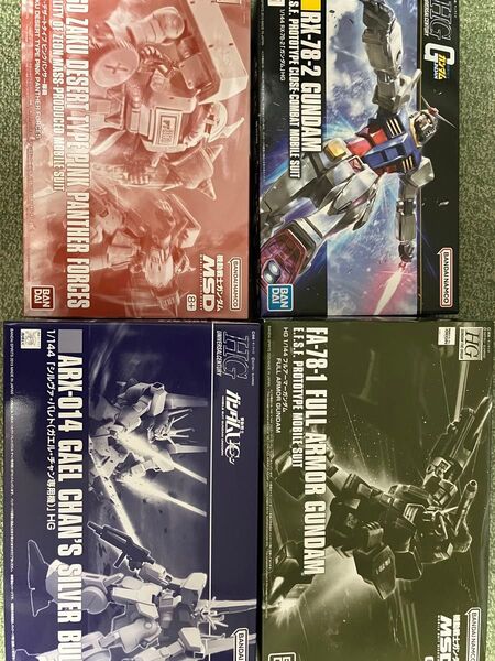 【同梱可能】HG ガンダム フルアーマーガンダム ザク・デザートタイプ(ピンクパンサー) シルヴァ・バレト(ガエル機)