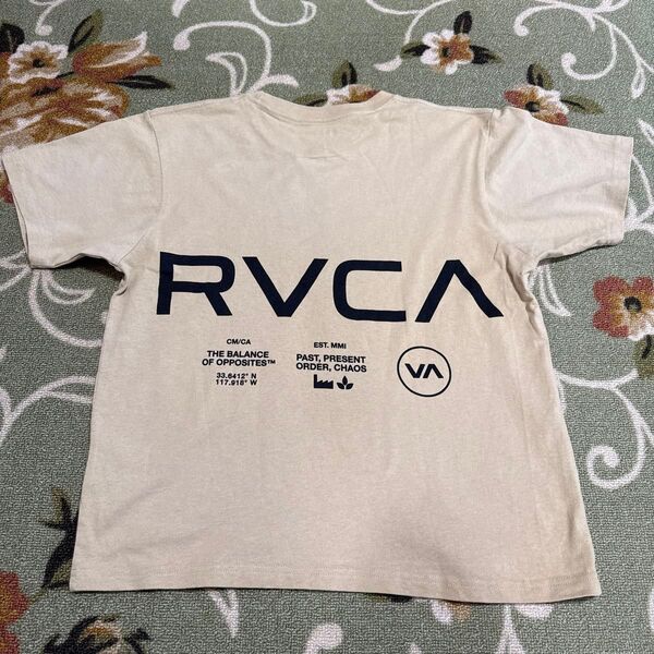 RVCA バックロゴ Tシャツ ライトベージュ