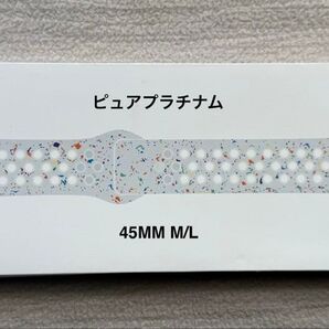 Apple Watch 純正バンド 45mm Nike ピュアプラチナム スポーツバンド ナイキ M/L MUV13FE/A