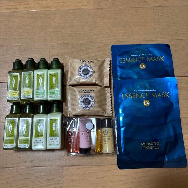 新品未使用 L'Occitane Verviene アメニティセット、ミキモトコスメティクス essenceマスクなど 13点