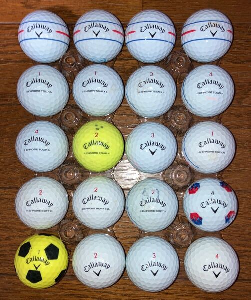 ロストボール Callaway CHROME TOUR SOFT 各種 20球 傷、汚れ有ります。写真でご確認ください。