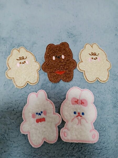 【ワッペン】動物 5個セット アイロン 手芸 ハンドメイド アップリケ
