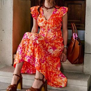 SHEIN☆リゾートワンピース マキシワンピース