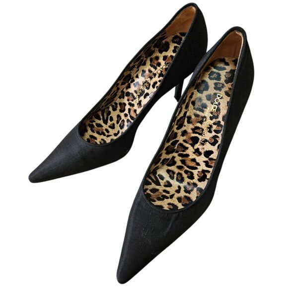 【訳あり】DOLCE&GABBANA パンプス 黒 23.5cm ポインテッドトゥ