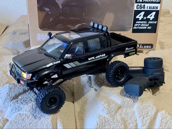純正LED付き WPL C64-1 4WD 黒 オフロード ボビーラジコン