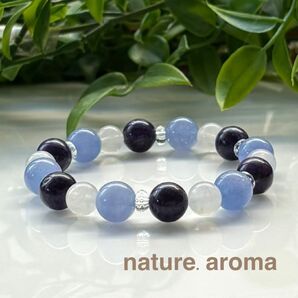 チャロアイト アクアマリン パワーストーンブレスレット No.378