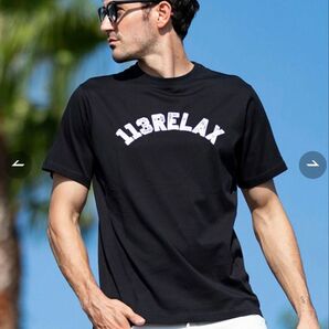 【美品】ウノピゥウノウグァーレトレ リラックス ペイズリー ロゴ 半袖 Tシャツ ブラック