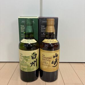 ☆未開栓☆サントリー 山崎12年・白州12年 2本セット 700ml 100周年記念ラベル 箱付