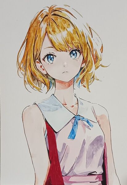 ポケモン セレナ 手描き水彩画コピー