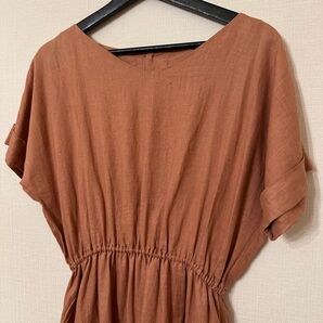 【URBAN RESEARCH】リネン100% ワンピース ブラウン系