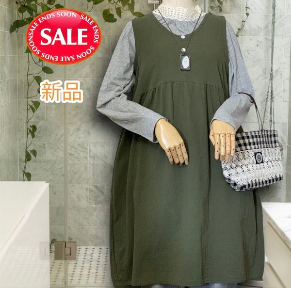 新品 薄地 夏 ノースリーブ ワンピース チュニック