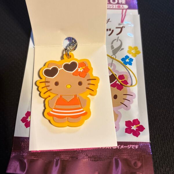日焼けキティ ラバーストラップ オレンジ