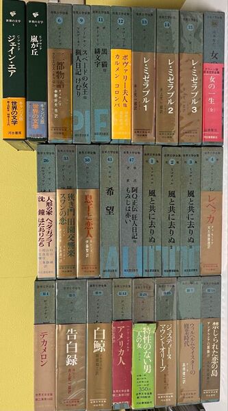 河出書房 世界文学全集 25冊 世界の文学 2冊 合計27冊 風と共に去りぬ まとめ売り 送料込み 送料無料 状態バラバラ