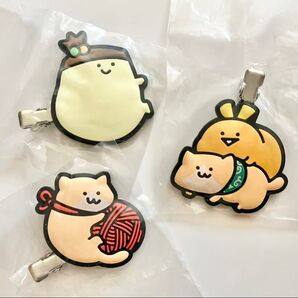 未使用セット お文具といっしょ ヘアクリップ プリンさん ゼリーさん 子猫さん まとめ売り カプセルトイ お文具さん