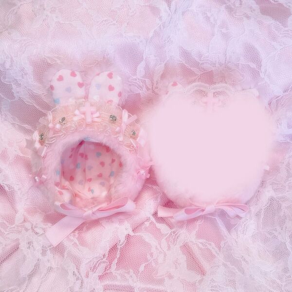 PyonPyon usa lolita ぬい服 被り物 着ぐるみ にじぱぺっと おまんじゅう 10cm