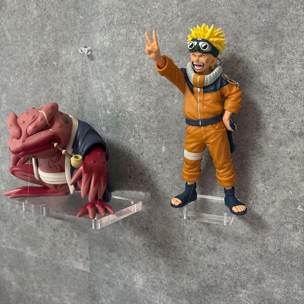 NARUTO 疾風伝 ソフビフィギュア ガマブン太 ナルト 【アクリル台座】壁掛けタイプ