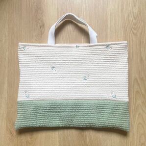 【刺繍チューリップ】入園入学レッスンバッグ