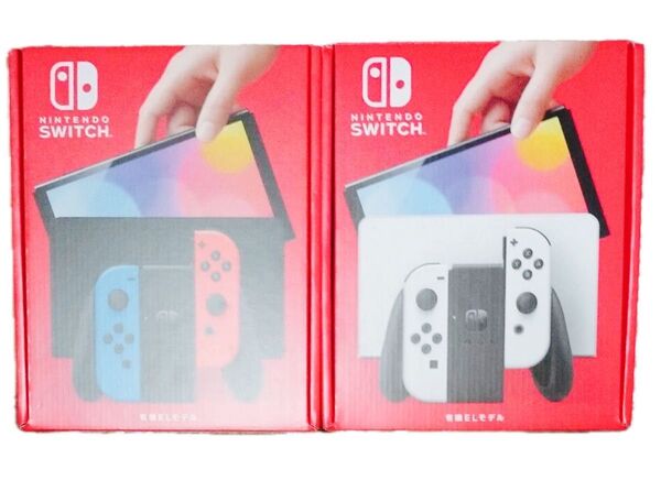 ニンテンドースイッチ 有機ELモデル Nintendo Switch ネオン ホワイト 2体セット 任天堂