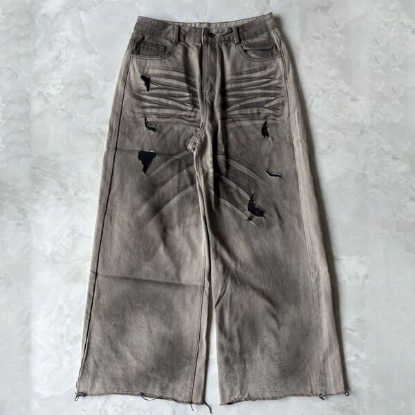 Damaged Baggy Denim Pants 極太 バギーデニム グランジ