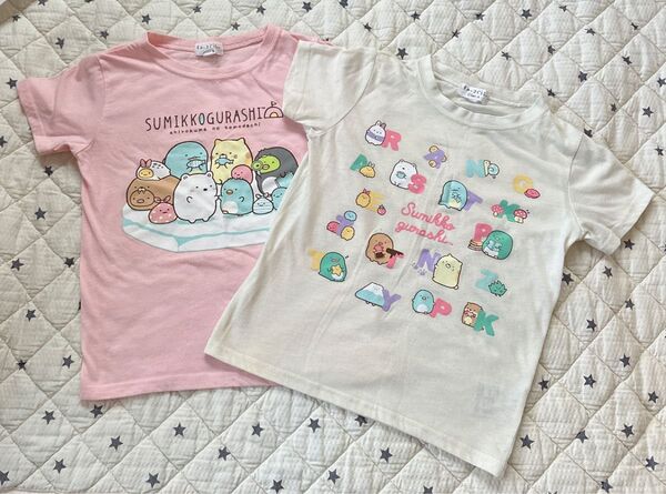 【訳あり品】すみっコぐらし 半袖 Tシャツ 半袖Tシャツ 女の子 キッズ トップス 西松屋 2枚まとめ売り 子供服 120サイズ
