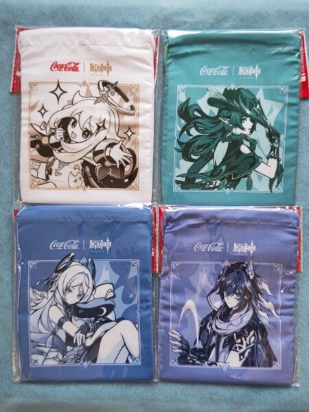 コカコーラ 原神オリジナル巾着ポーチ