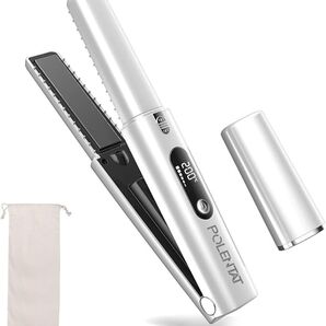 ヘアアイロン コードレス 機内持ち込み可 USB充電 ストレート 2way 白