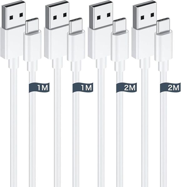 usb ケーブル 1m/2m 各2本 Type C Type A 3A急速充電 充電ケーブル 1M 2M 高速データ転送