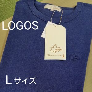 メンズ tシャツ LOGOS DAYS Tシャツ ネイビー Lサイズ 新品 タグ付き 刺繍ロゴ