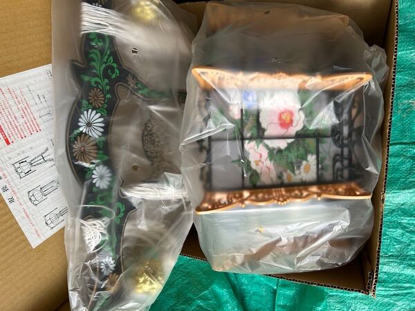 新品 未開封 岐阜提 灯籠木製 盆提灯 組立て式 回転灯籠 お盆 仏具 初盆 高級 本場岐阜 ちょうちん 回転 菊灯 花柄