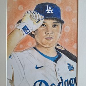 色鉛筆画 ドジャース大谷翔平