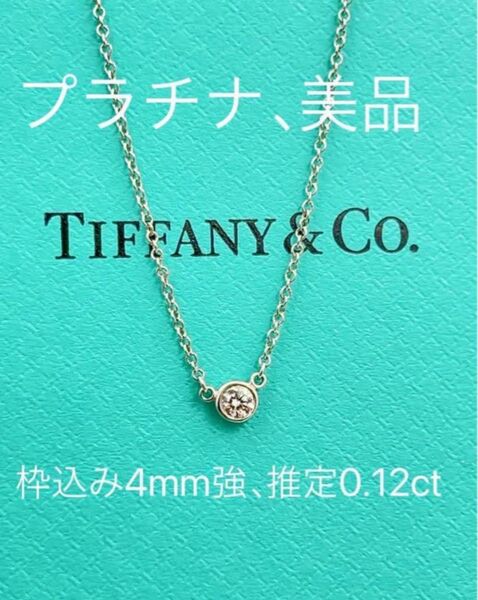 TIFFANY&Co.ティファニーバイザヤードプラチナネックレス 0.12ct