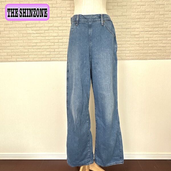 THESHINZONE ザシンゾーン ランチパンツ ワイド ハイウエスト 薄手 デニム ジーンズ ボトムス 36 L