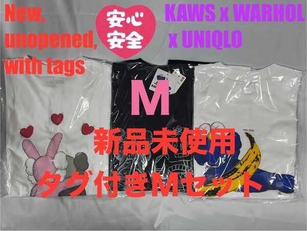 M☆新品☆UNIQLO×KAWS+WARHOL カウズ+ウォーホル 3枚セット⑤