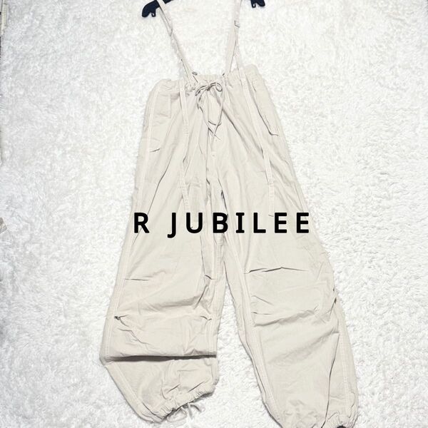 R JUBILEE アール ジュビリー ミリタリーオーバーオール ワイドパンツ オールインワン サロペット リネン