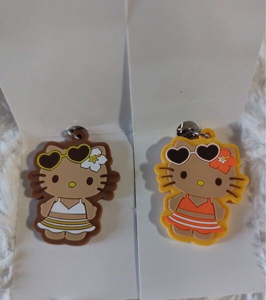 ラバーストラップ 茶色&オレンジ 2個セット